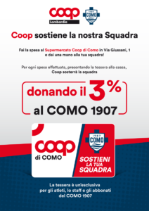 Coop Lombardia official sponsor del Como 1907